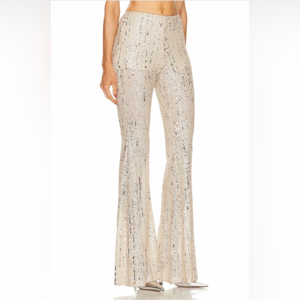 AKNVAS
Lennon Sequin Embellished Pants in Opal Sand